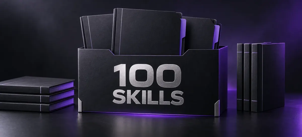 Biblioteca com 100 skills